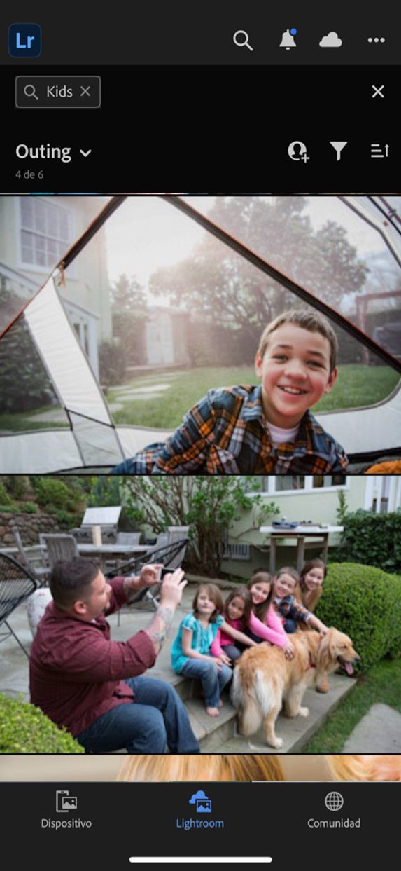 Buscar fotografías mediante la búsqueda inteligente en línea 