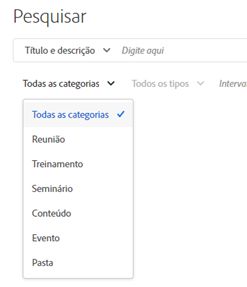 Filtros de pesquisa