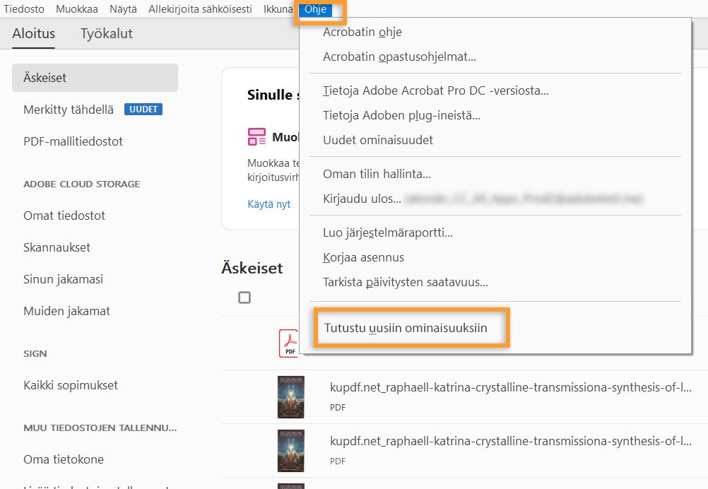 Tutustu uusiin ominaisuuksiin
