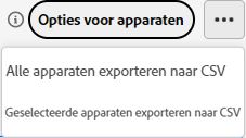 Lijst met apparaten exporteren