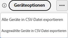 Geräteliste exportieren