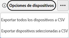 Exportar lista de dispositivos