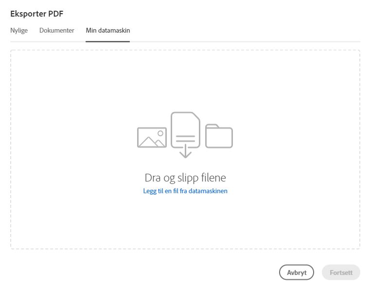 Velge en fil på datamaskinen
