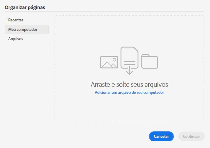 Selecionar um arquivo do seu computador