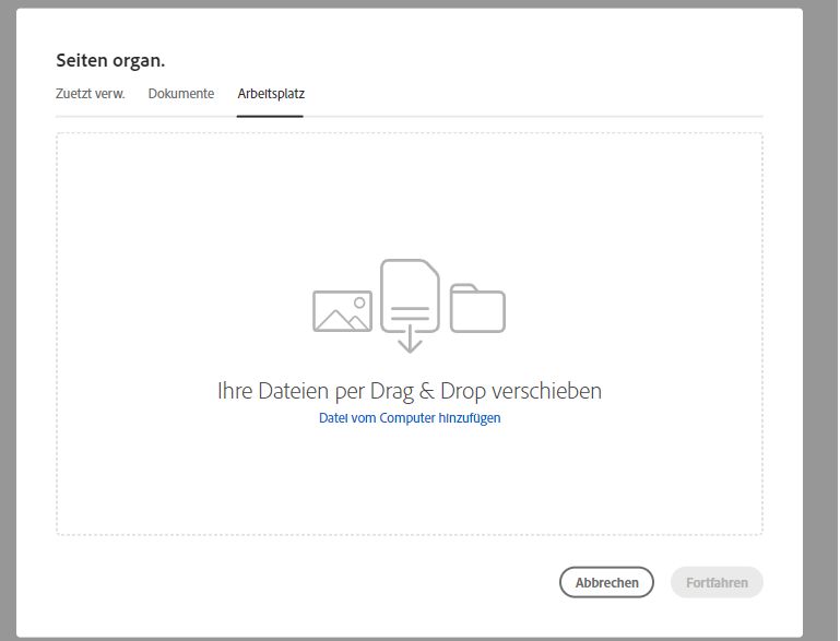 Datei vom Computer auswählen