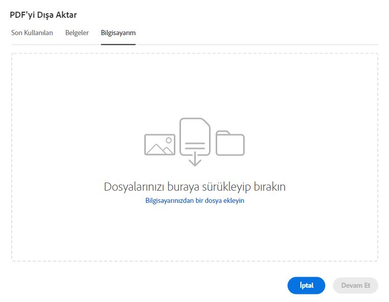 Bilgisayarınızdan bir dosya seçme