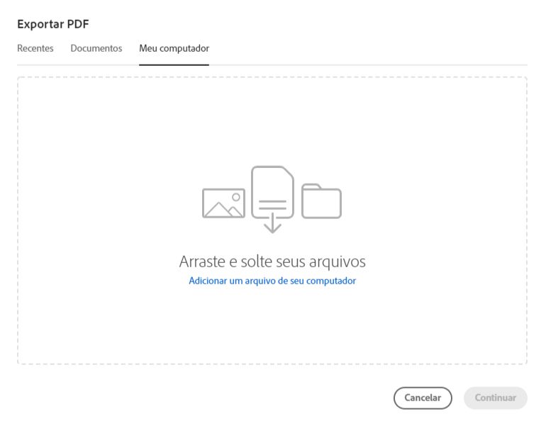 Selecionar um arquivo do seu computador