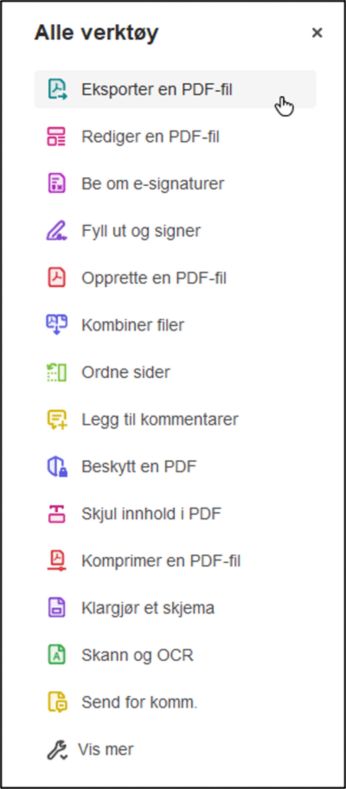 Tool selecteren en vasthouden