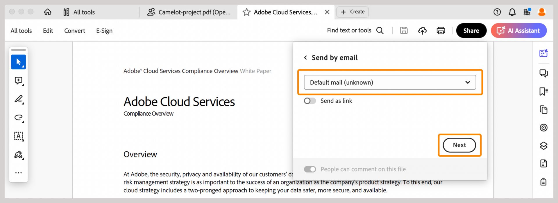 בחר את לקוח הדואר האלקטרוני המוגדר כברירת מחדל
