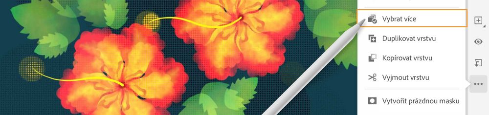 podpora více vrstev