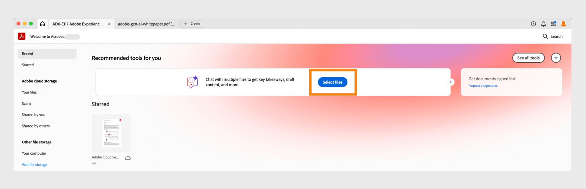 Mehrere Dateien auswählen