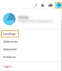 Velg Konto og Innstillinger
