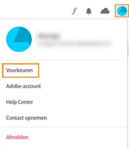 Selecteer Account en voorkeuren