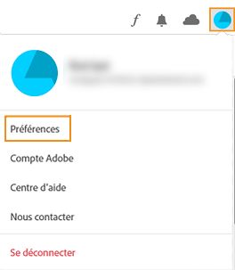 Sélectionnez Compte et Préférences