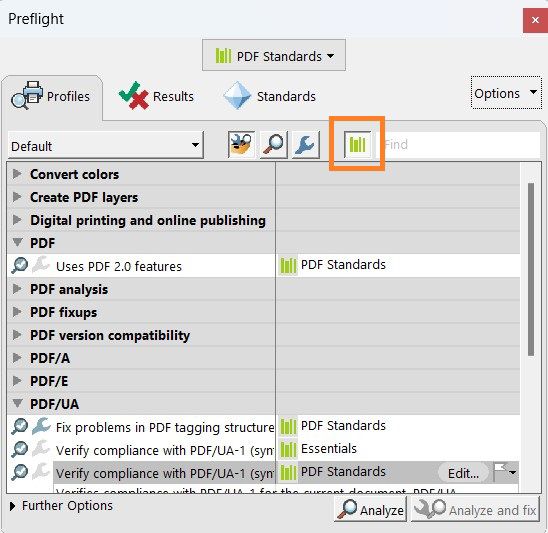 Možnost Iskanje po vseh knjižnicah je označena v pogovornem oknu Preverjanje pred tiskom