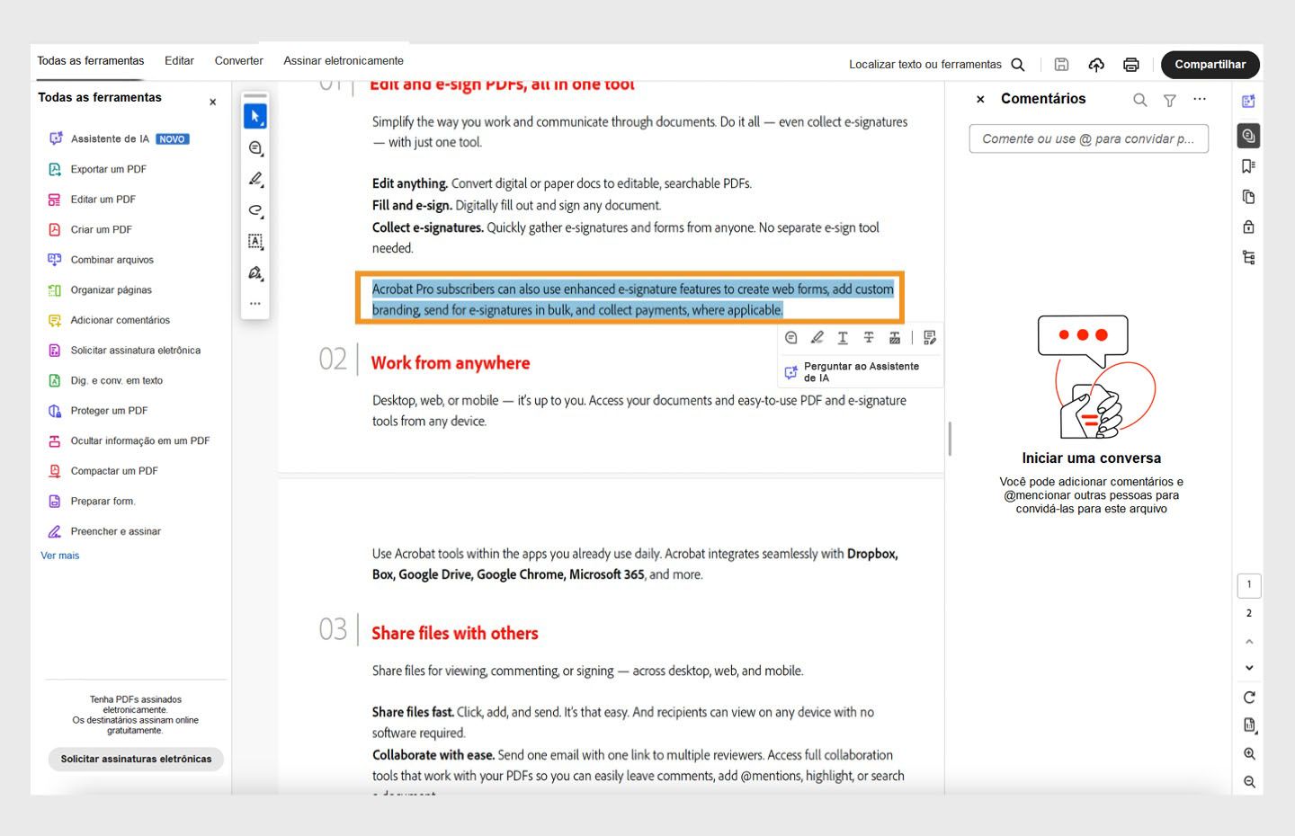 Selecione o texto com a ferramenta de seleção e comece a digitar.