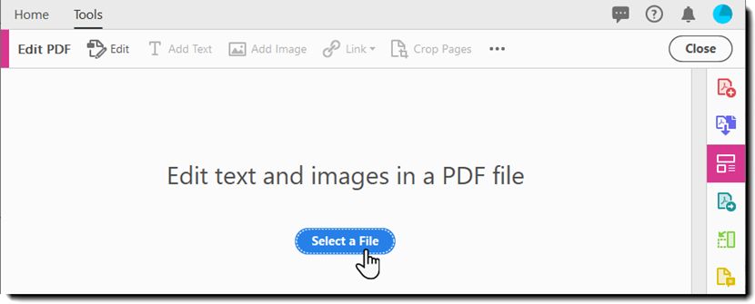 Vyberte soubor PDF, který chcete upravit