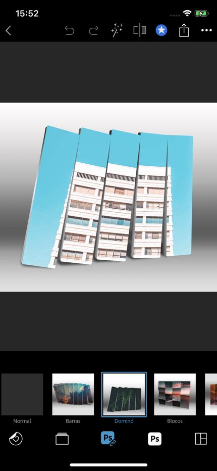 Selecione um efeito desejado para a foto e veja as alterações em tempo real.