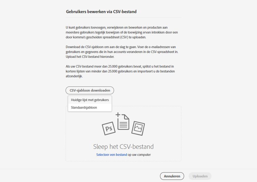 Sleep of selecteer een bestand om dit te uploaden