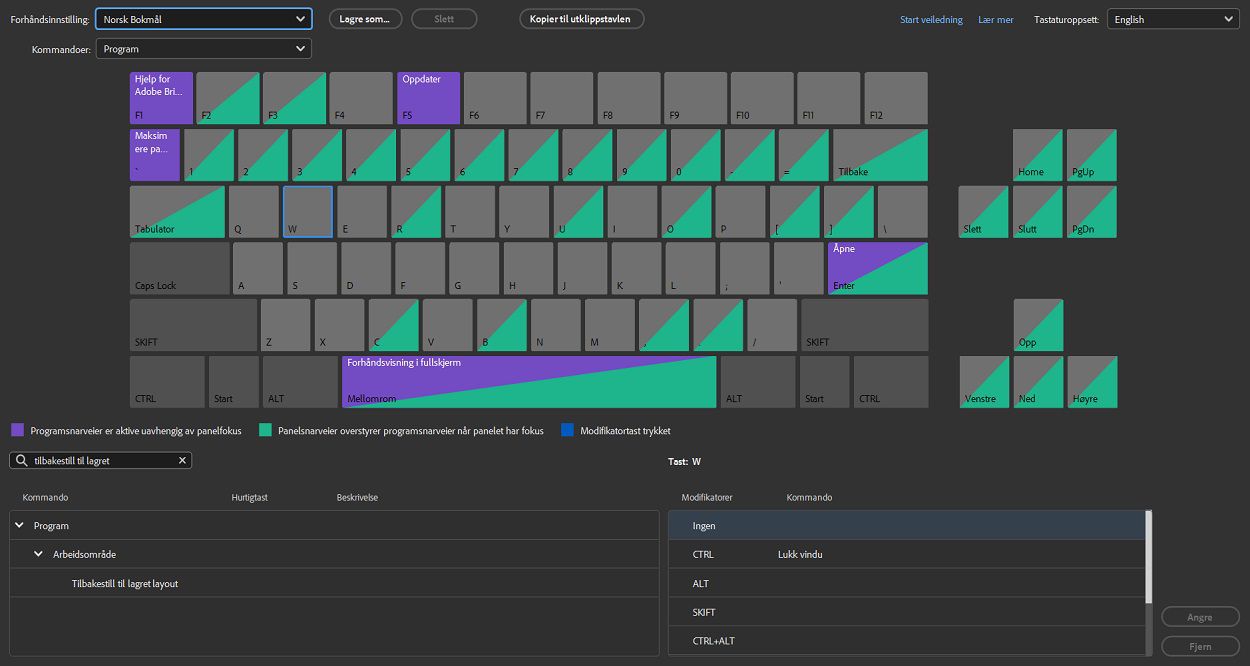 Velg ønsket tast fra oppsettet for det visuelle tastaturet.