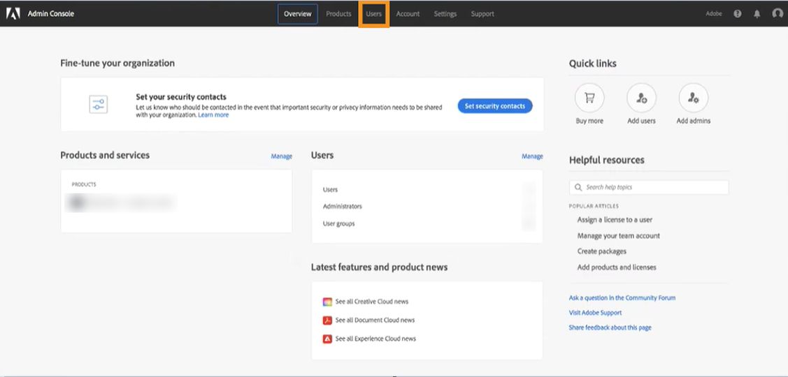 Felhasználói adatok módosítása