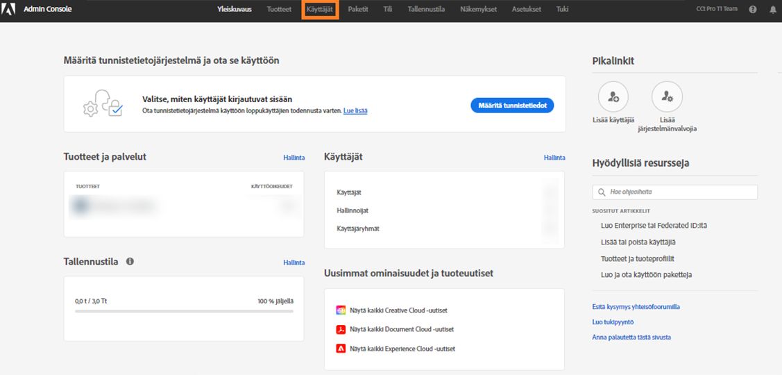 Muokkaa käyttäjätietoja