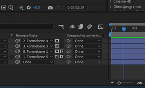 Auswählbare Spurmaskenebenen