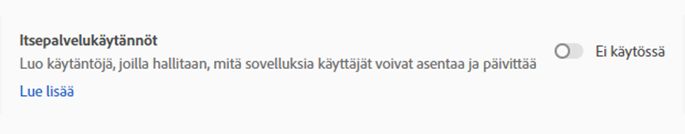 Itsepalvelukäytännöt