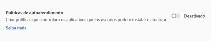 Políticas de autoatendimento