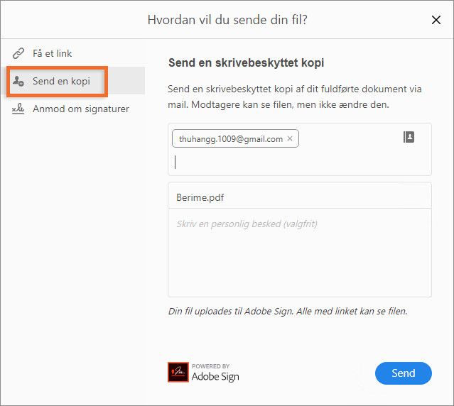 Send en kopi af den udfyldte og underskrevne formular