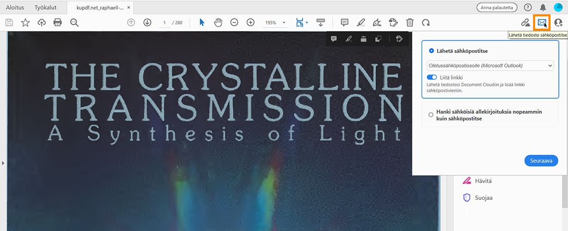 Lähetä PDF-tiedosto sähköpostitse