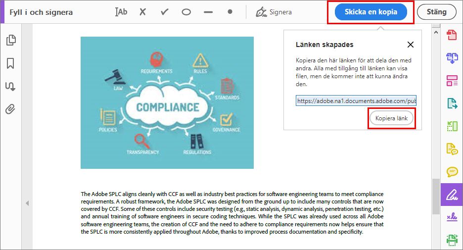 Skicka en kopia av det ifyllda och signerade formuläret.
