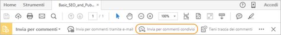 Invia per commenti condivisi