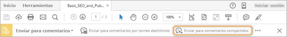 Enviar para comentarios compartidos
