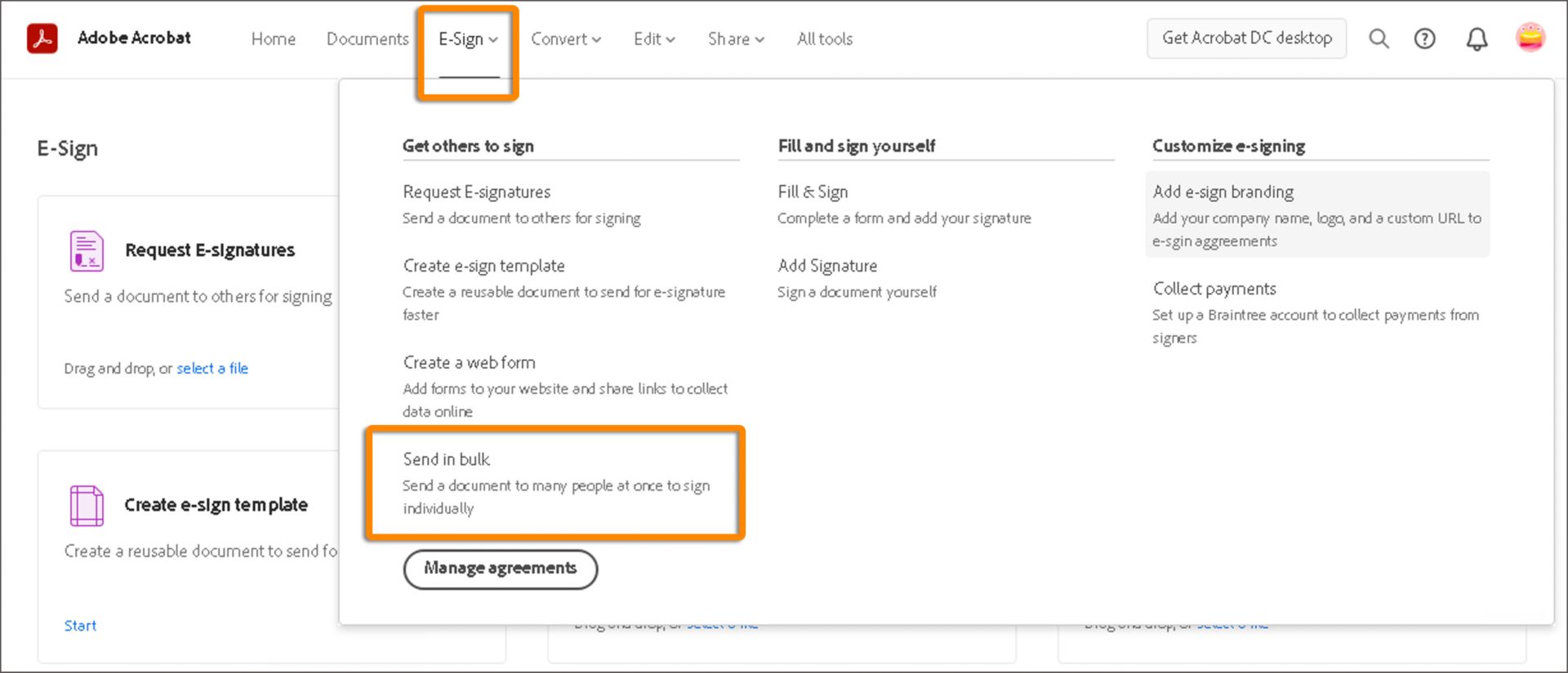 Aláírások kérése csoportban