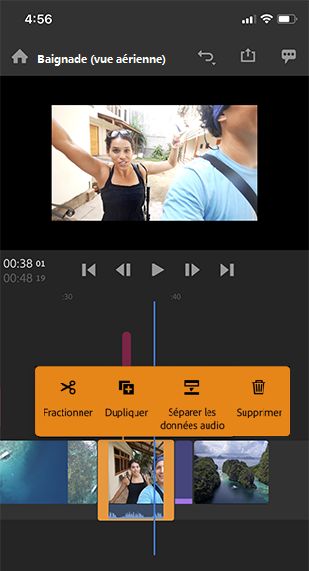 Séparation des données audio et vidéo