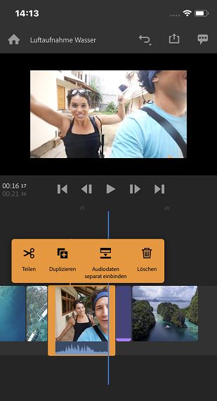 Audio von Video-Clips lösen