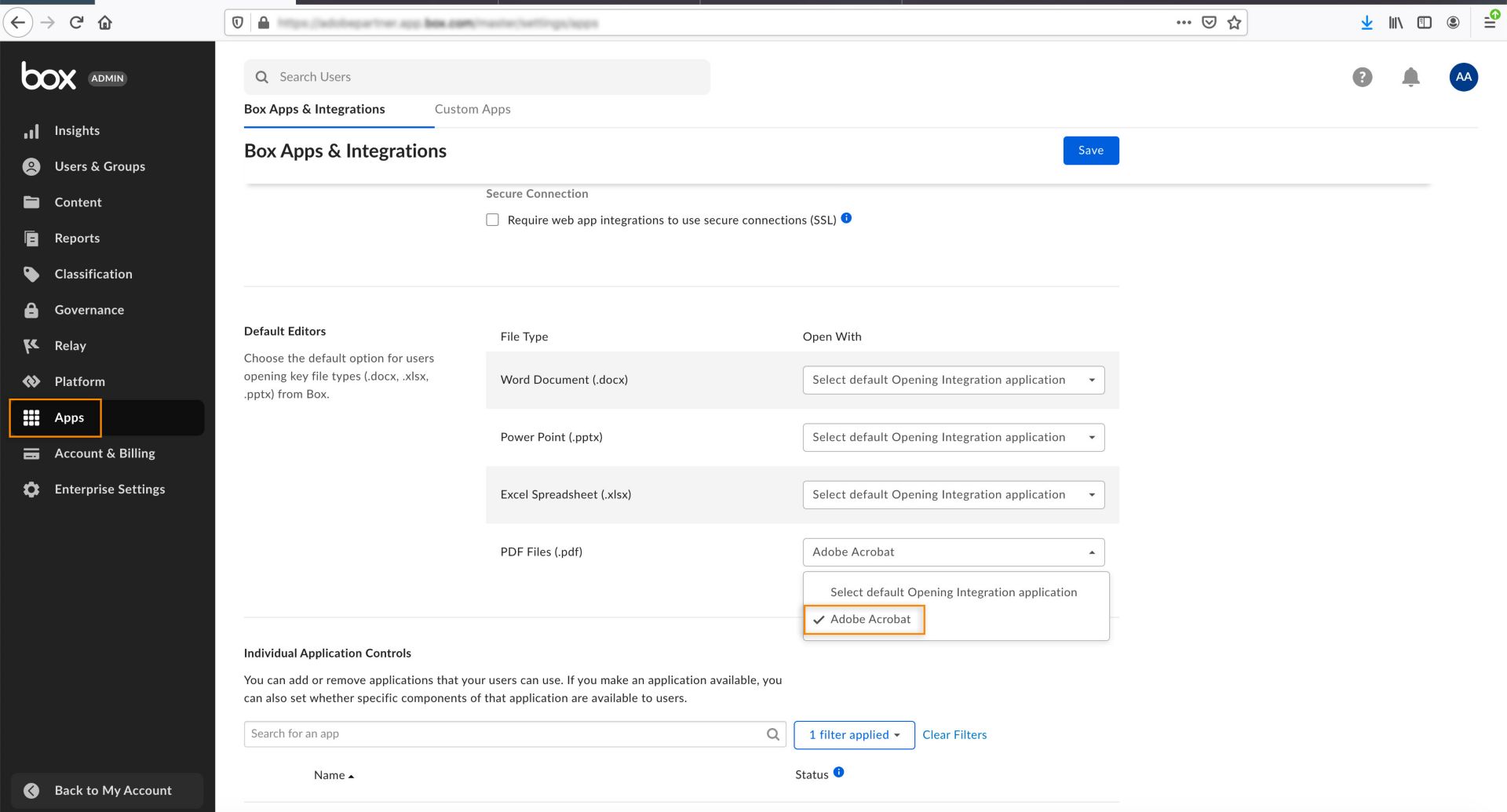 Angi Adobe Arobat som standardprogram for PDF-filer