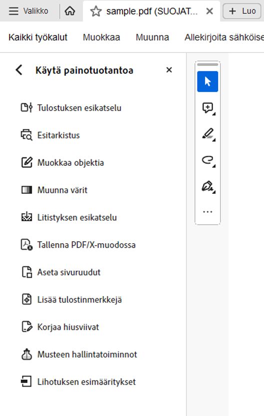 Poista valkoiset reunat PDF-tiedostosta.