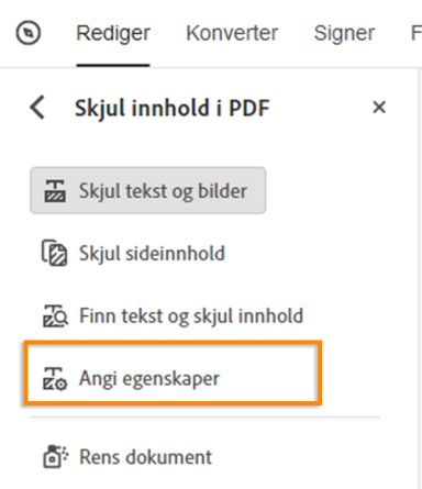 Redactie-eigenschappen