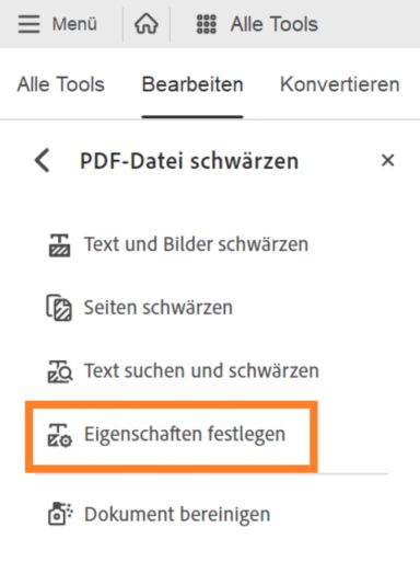 Schwärzungseigenschaften
