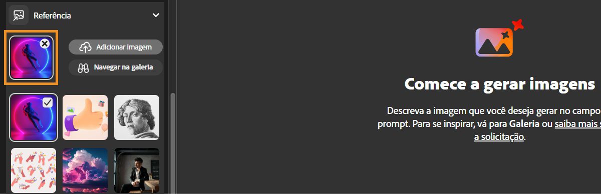 Um exemplo de como você pode usar o recurso Referência para usar solicitações de texto combinadas com imagens de referência para gerar variações.