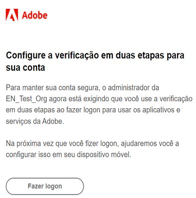 Inscrever-se na verificação em duas etapas