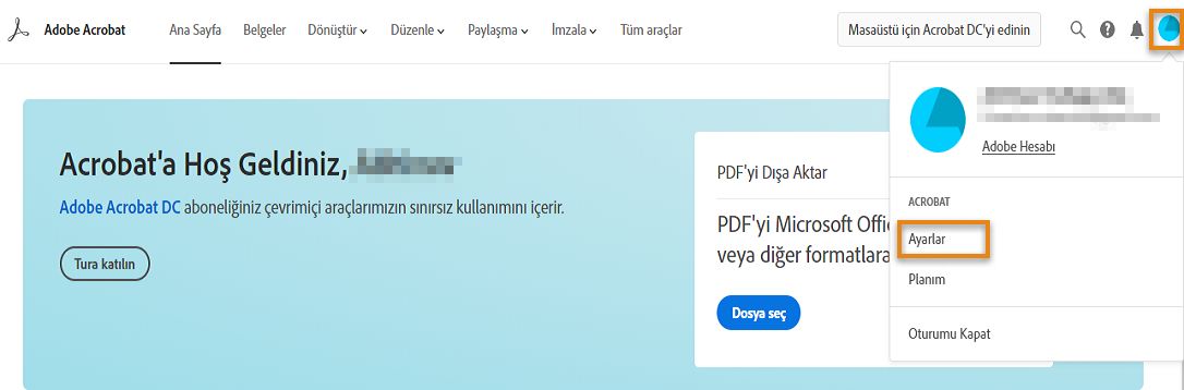 Profil ayarları