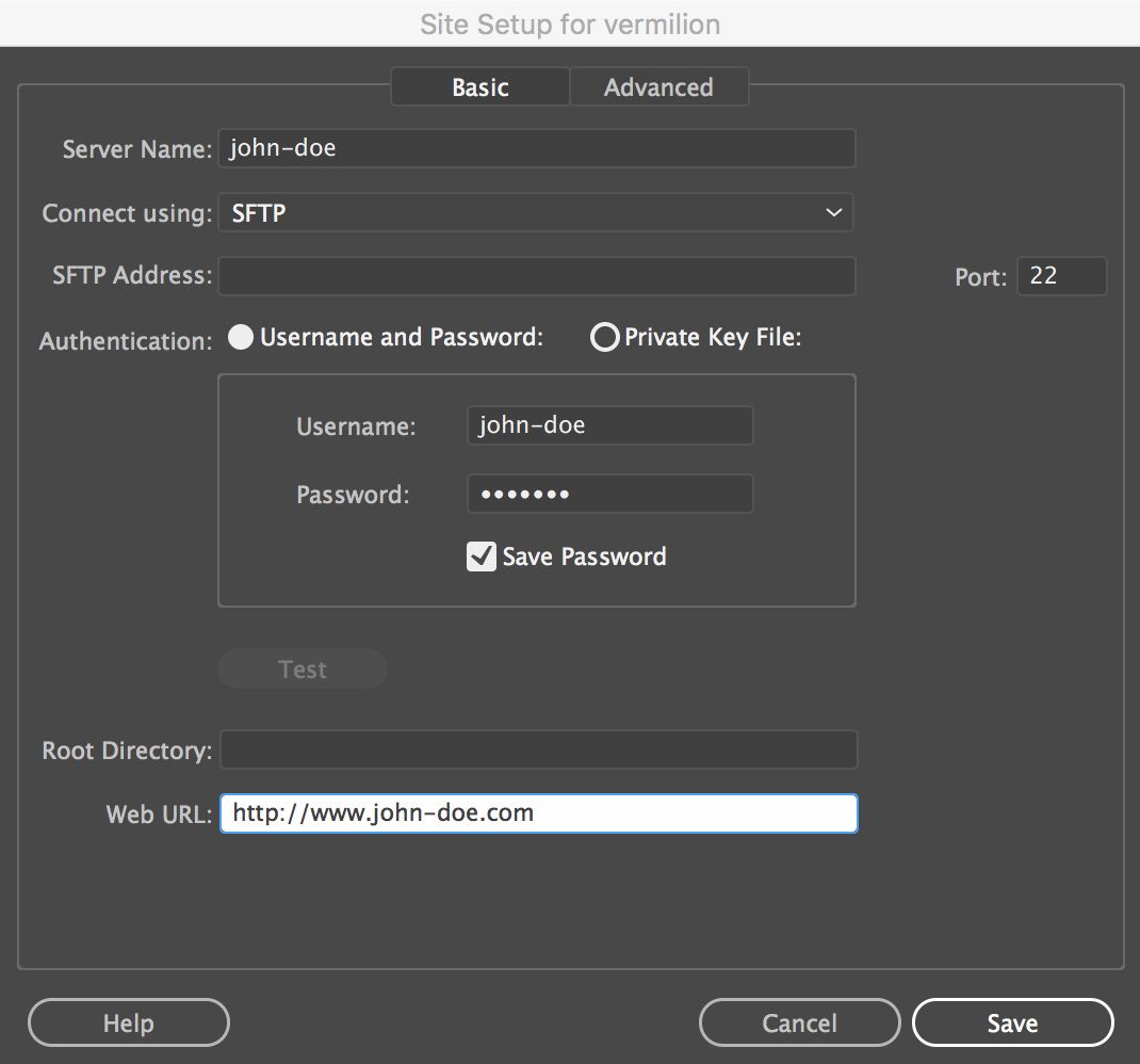 SFTP bağlantısı ile site kurulumu