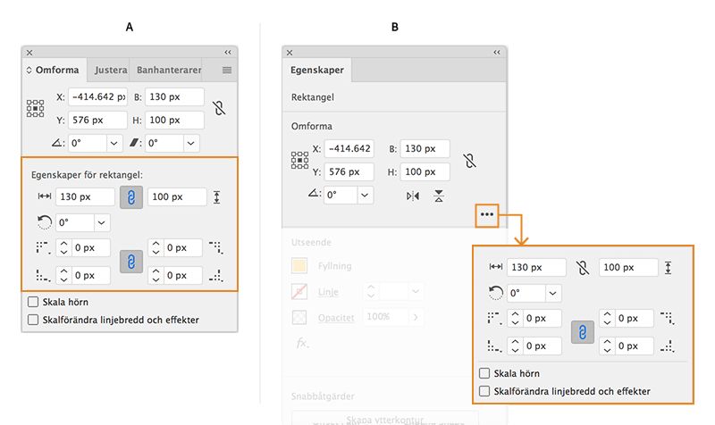Ange alternativ för live-form