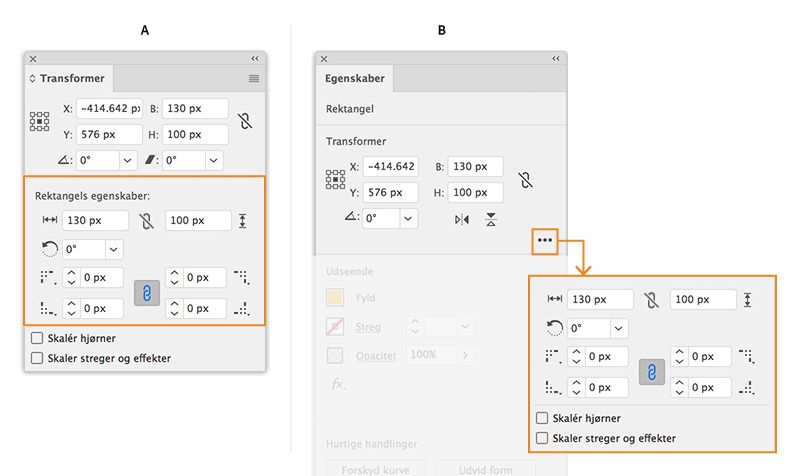 Angiv indstillinger for live-form