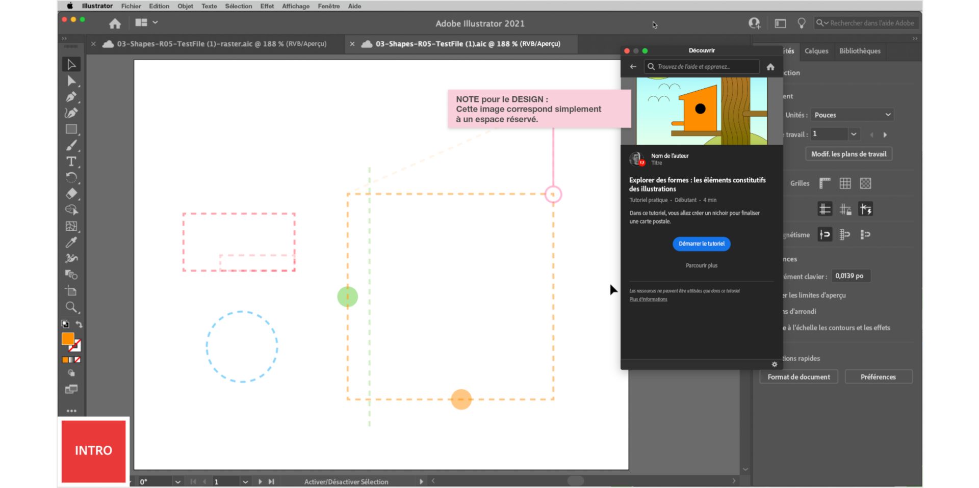 Exemple de tutoriel sur les formes dans Illustrator
