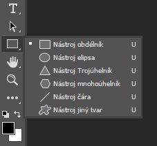 Nástroje tvaru v aplikaci Photoshop