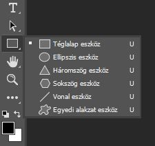 A Photoshop alakzateszközei